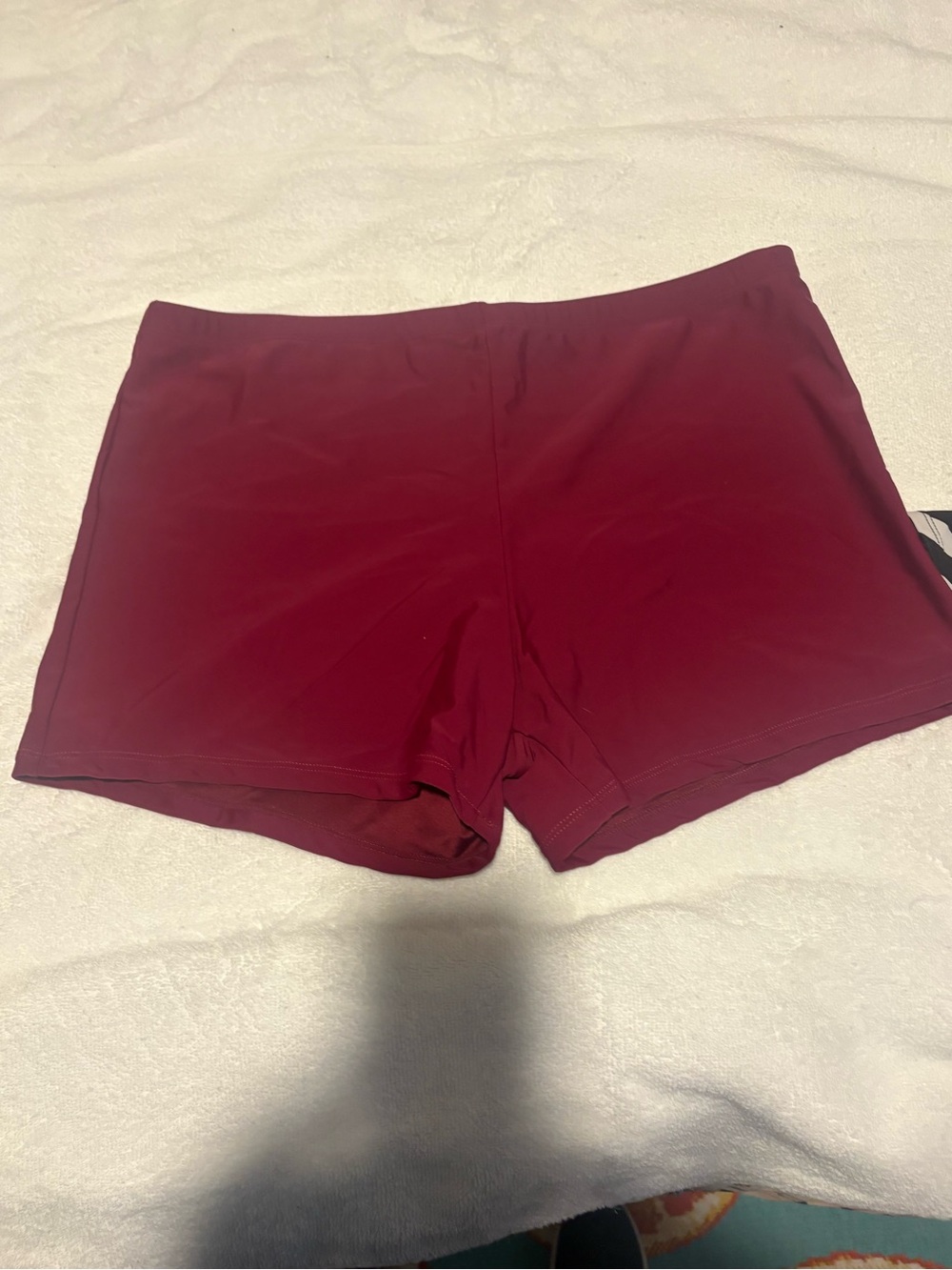 Women's Burgundy Swim Bike Shorts -
